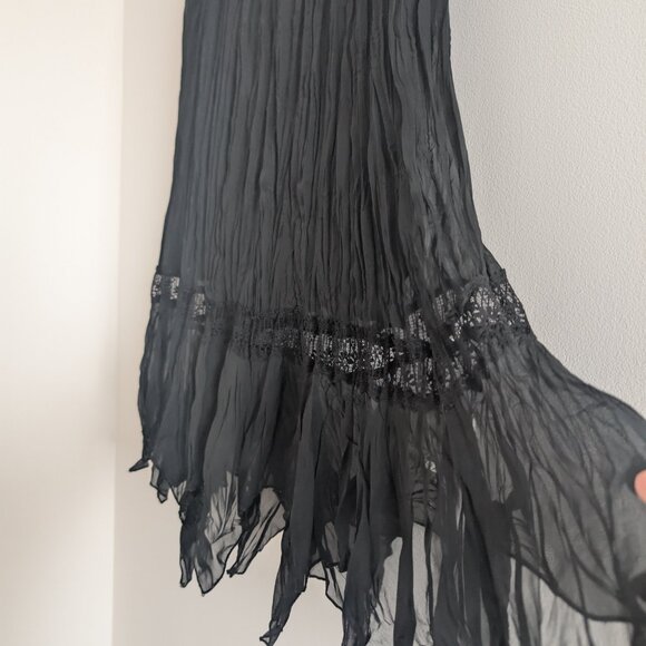 VINTAGE light weight wrinkle skirt - - Picture 2 of 4
